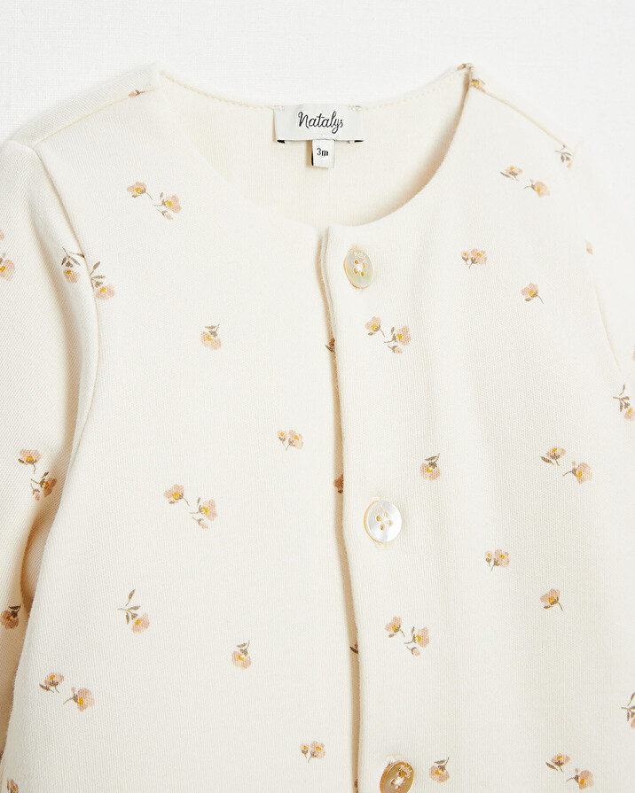 Combinaison longue en coton Imprimé fleurs Natalys