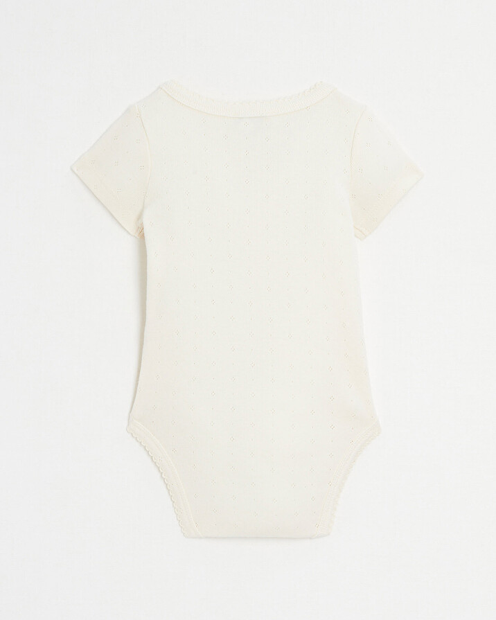Body crois&eacute; fantaisie manches courtes Coloris craie  Natalys