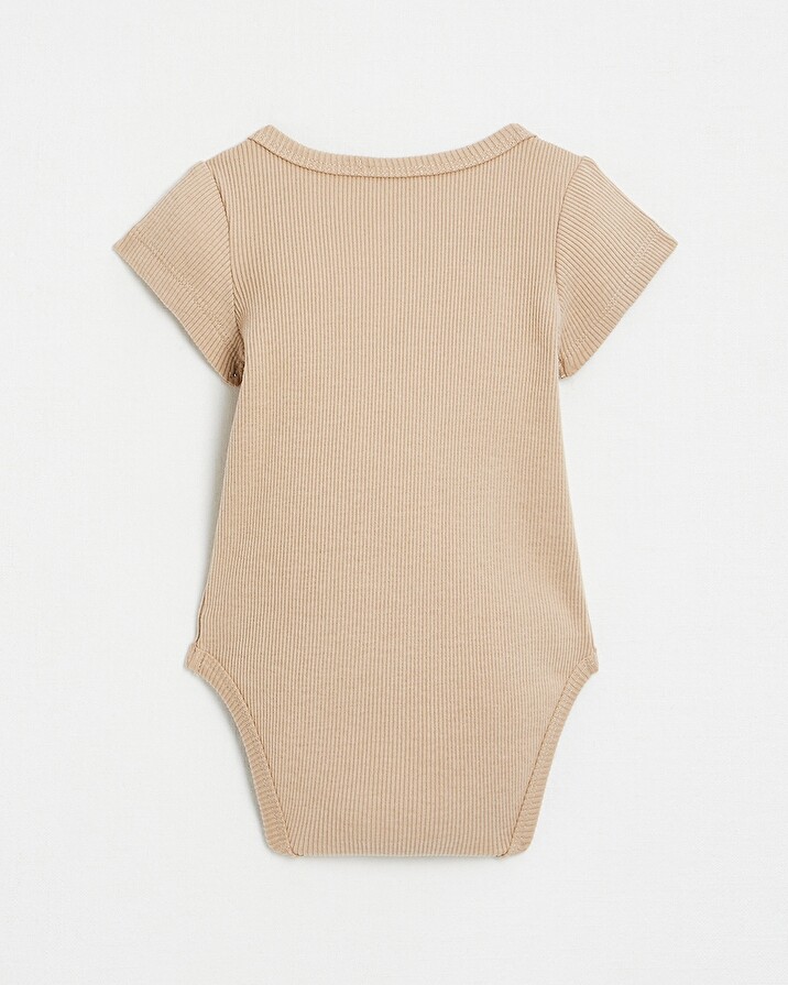 Body croisé brodé Petit soleil Coloris camel Natalys