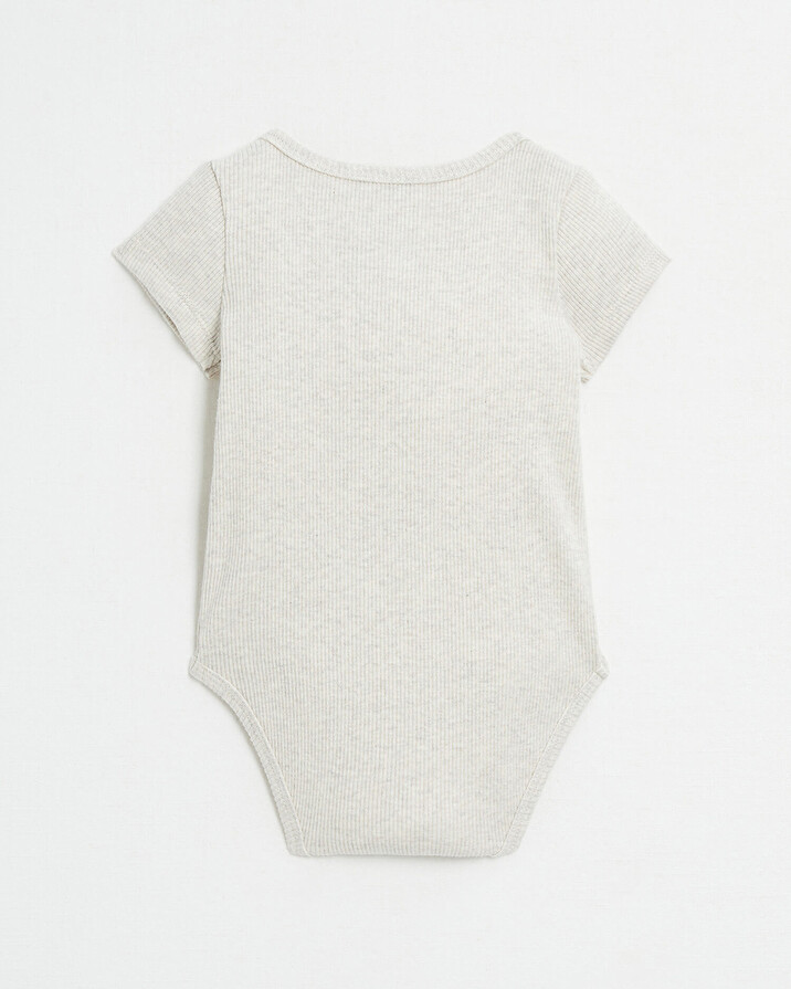Body croisé brodé Trésor Coloris beige chiné Natalys
