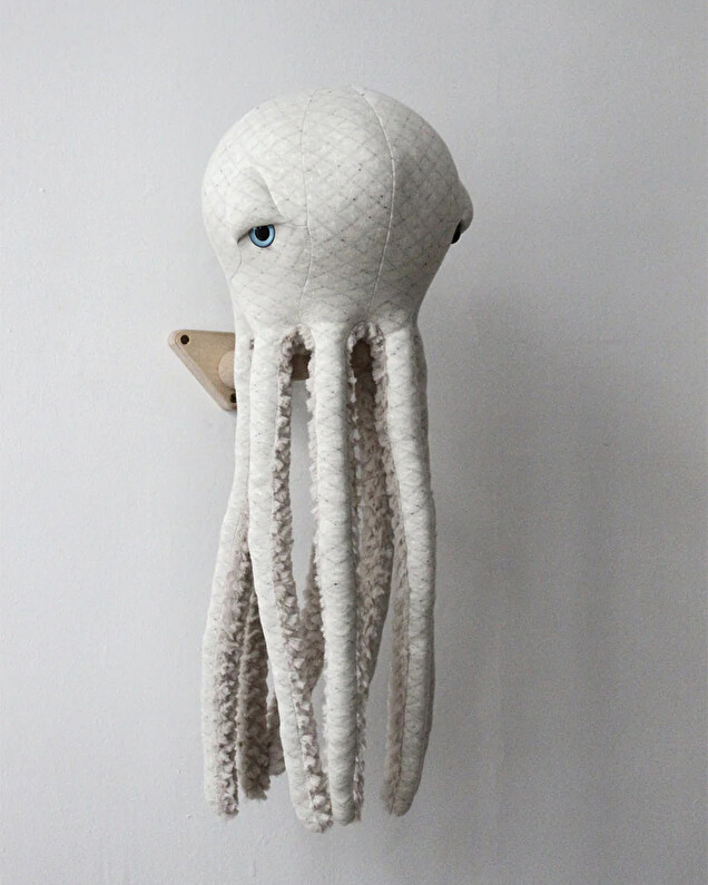Peluche pieuvre 56 cm Coloris albino  Bigstuffed