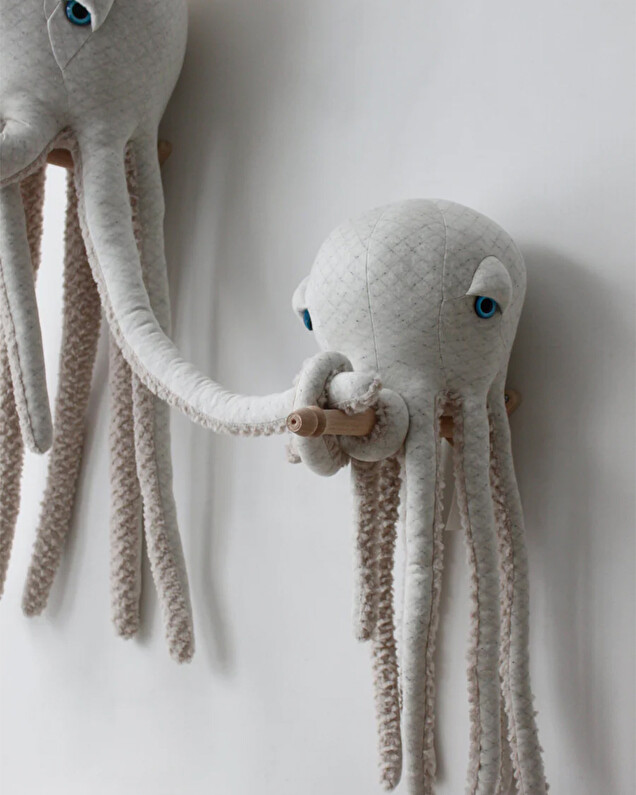 Peluche pieuvre 56 cm Coloris albino  Bigstuffed