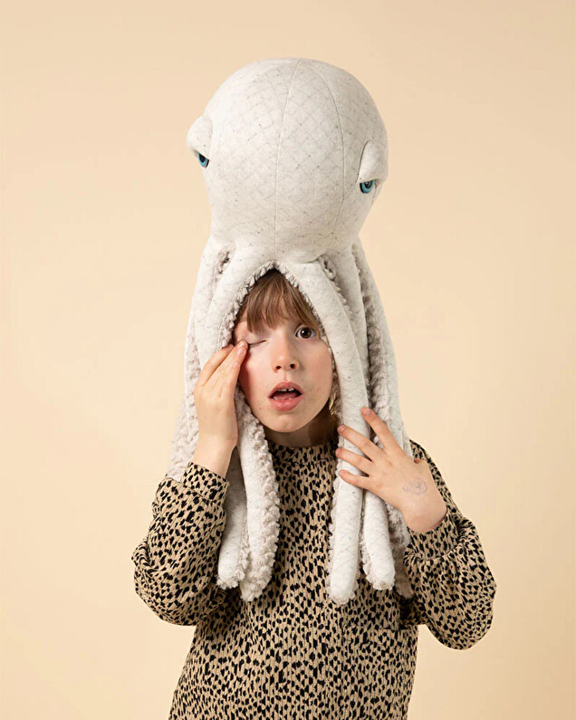 Peluche pieuvre 56 cm Coloris albino  Bigstuffed