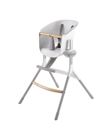 Chaise haute &eacute;volutive Up&Down Coloris blanc/gris  B&eacute;aba