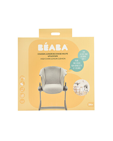 Coussin d'assise junior pour chaise haut... Coloris gris  B&eacute;aba