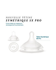 Lot de 2 t&eacute;tines sym&eacute;triques SX Pro D&eacute;bit M  Suavinex
