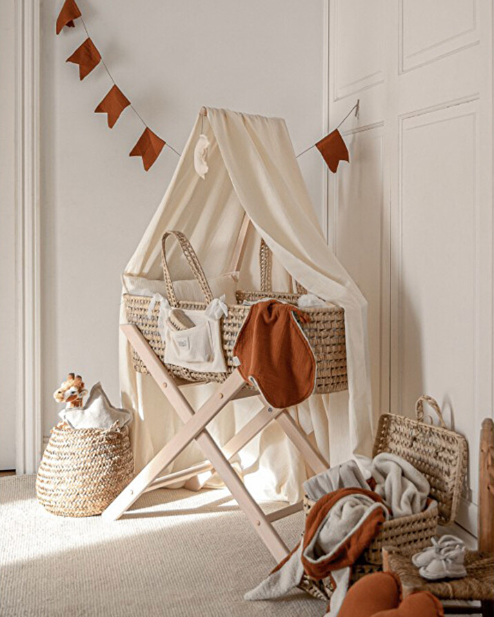 Ciel de lit Dreamy canopy Coloris ivory powder Babyshower
