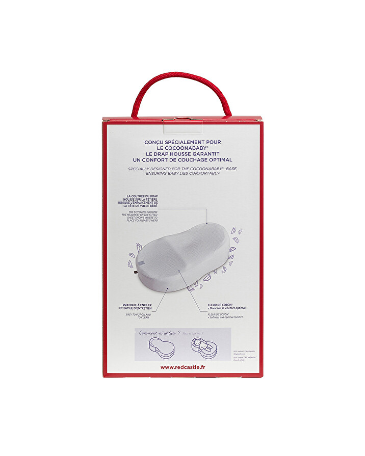 Drap housse Cocoonababy Coloris blanc Red Castle