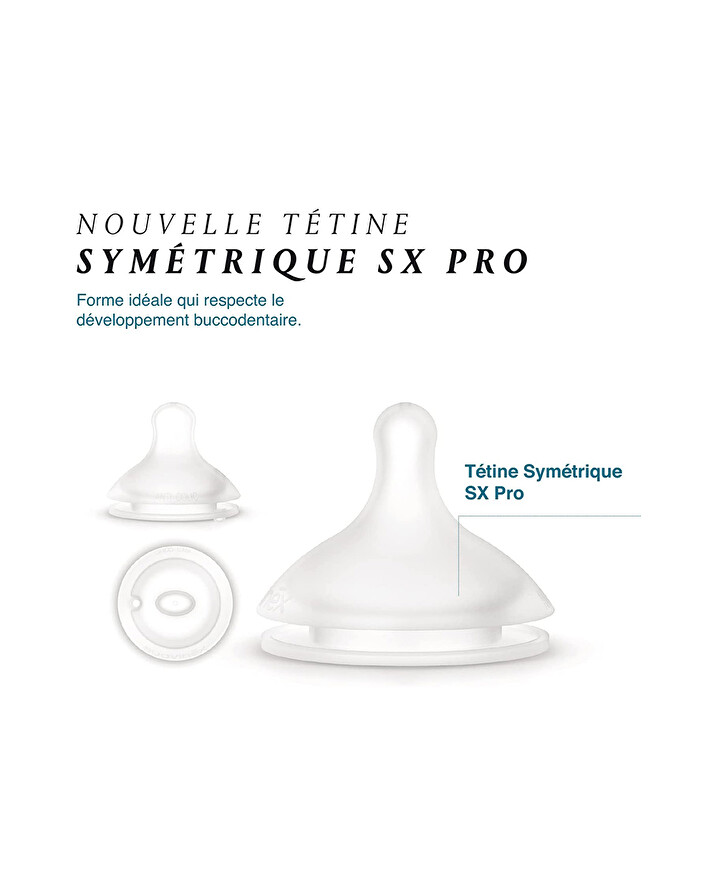 Lot de 2 t&eacute;tines sym&eacute;triques SX Pro D&eacute;bit M  Suavinex