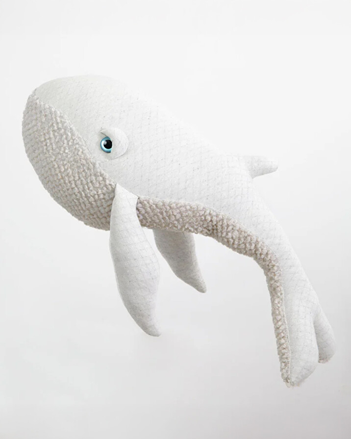 Peluche baleine 83 cm Coloris albino Bigstuffed