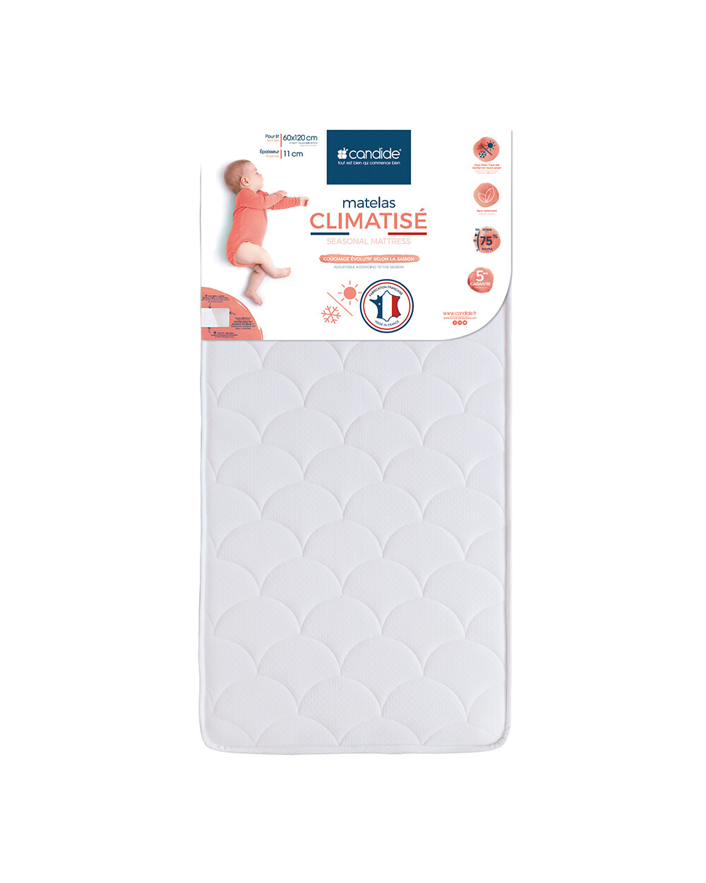 Pack matelas AXEL épaisseur 11 cm plan incliné 15º protège matelas Pack matelas AXEL épaisseur 11 cm plan incliné 15º protège matelas