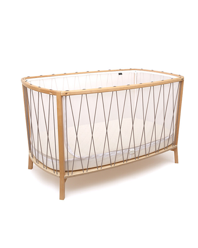 Lit bébé évolutif Kimi 60x120 cm Coloris hazelnut  Charlie Crane