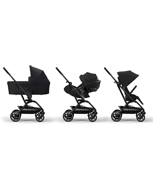 Poussette Eezy S Twist+2 Châssis noir coloris magic black Cybex