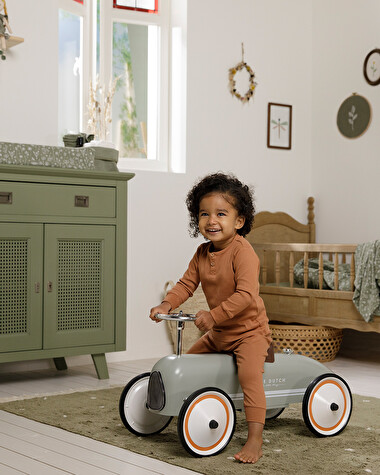 Porteur voiture r&eacute;tro Coloris olive  Little Dutch