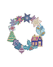Mon atelier déco Ma superbe couronne de Noël Auzou