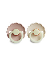 Lot de 2 sucettes Daisy night latex Coloris cream/blush  Frigg