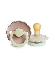 Lot de 2 sucettes Daisy night latex Coloris cream/blush  Frigg
