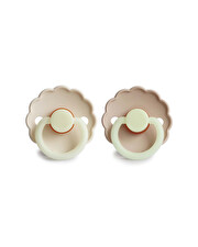 Lot de 2 sucettes Daisy night latex Coloris croissant/cream  Frigg