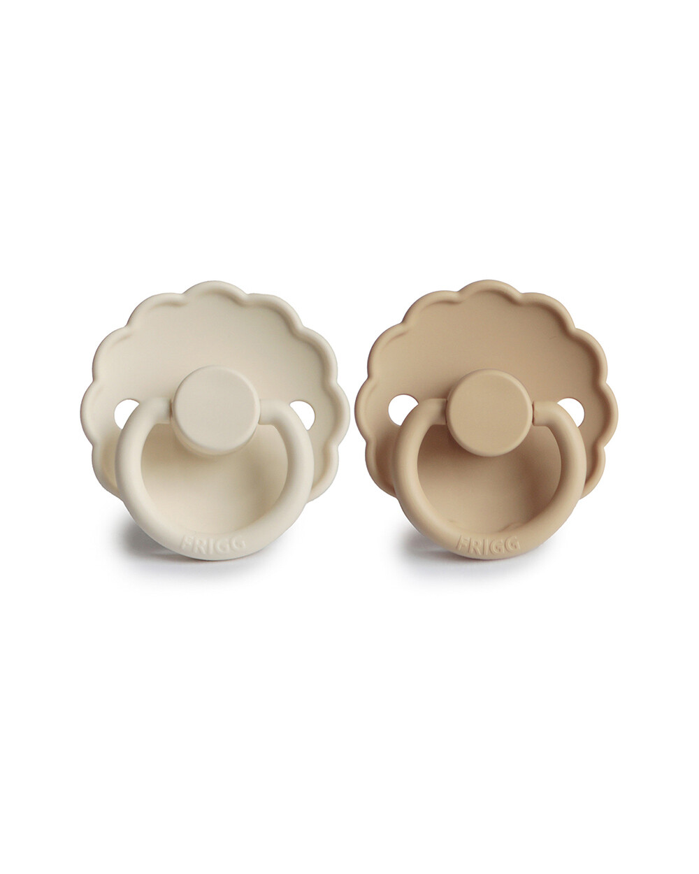 Lot de 2 sucettes Daisy silicone Coloris cream/croissant  Frigg