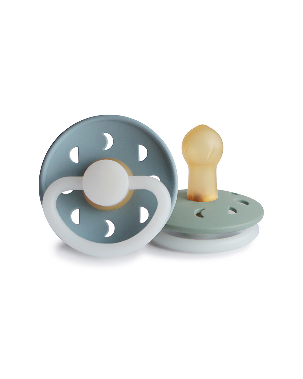 Lot de 2 sucettes Moon night latex Coloris stone blue/sage  Frigg