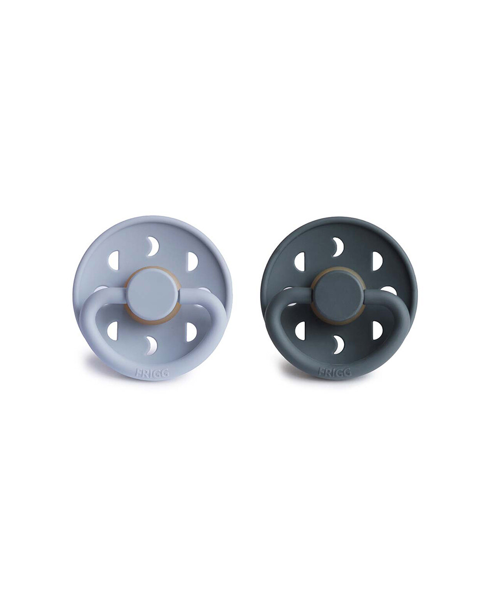 Lot de 2 sucettes Moon latex Coloris powder blue/slate  Frigg