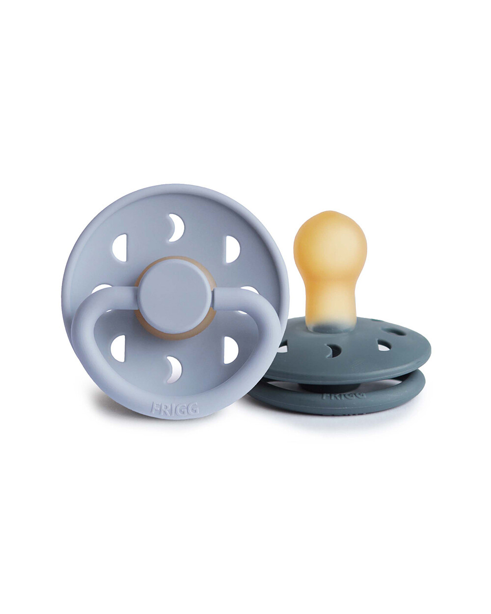 Lot de 2 sucettes Moon latex Coloris powder blue/slate  Frigg