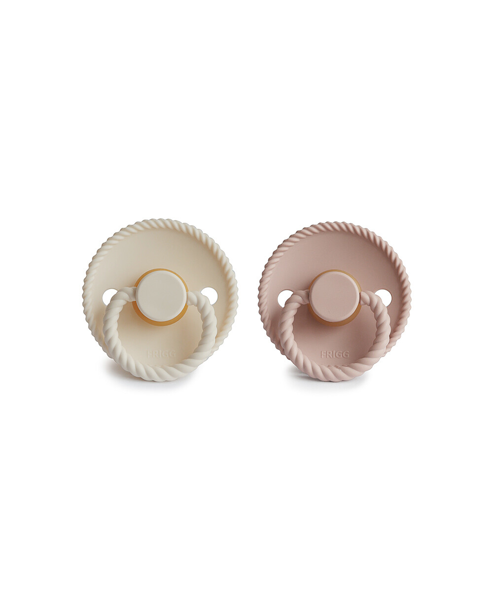 Lot de 2 sucettes Rope latex Coloris blush/cream  Frigg