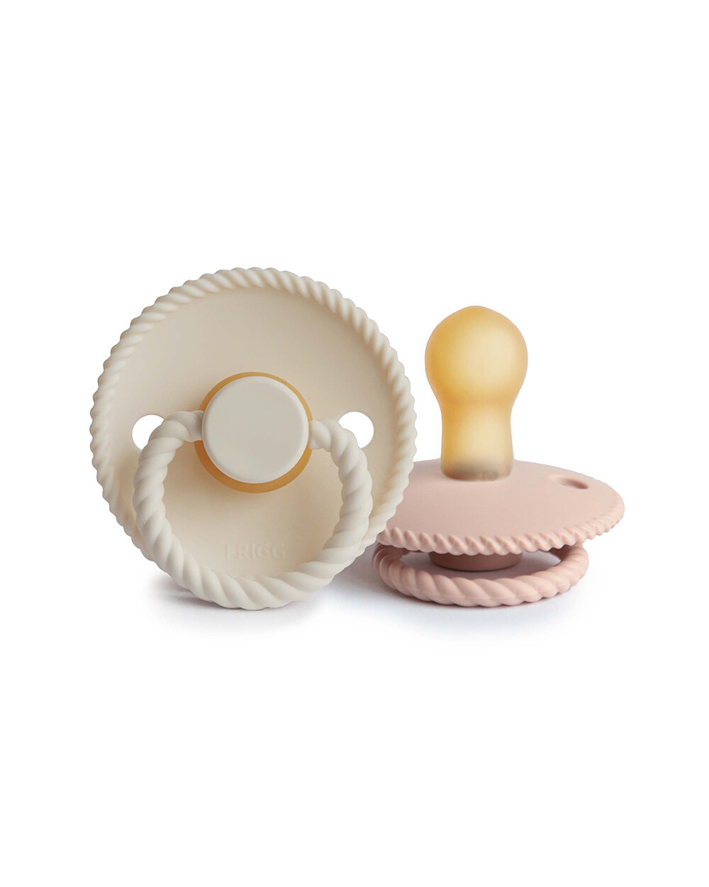 Lot de 2 sucettes Rope latex Coloris blush/cream  Frigg
