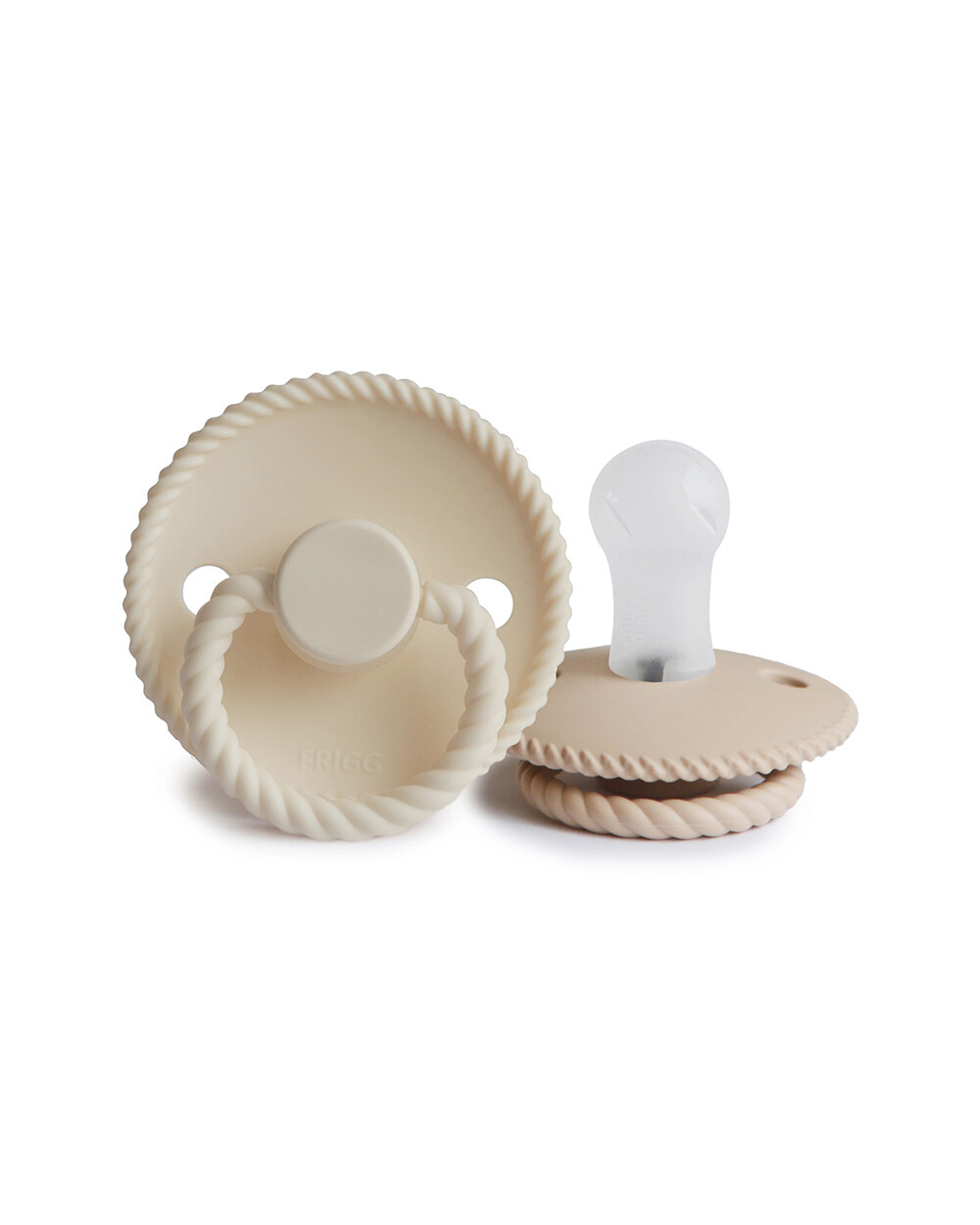Lot de 2 sucettes Rope silicone Coloris cream/croissant  Frigg