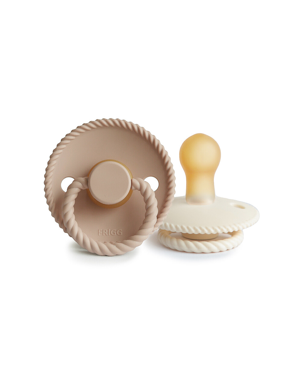 Lot de 2 sucettes Rope latex Coloris cream/croissant  Frigg