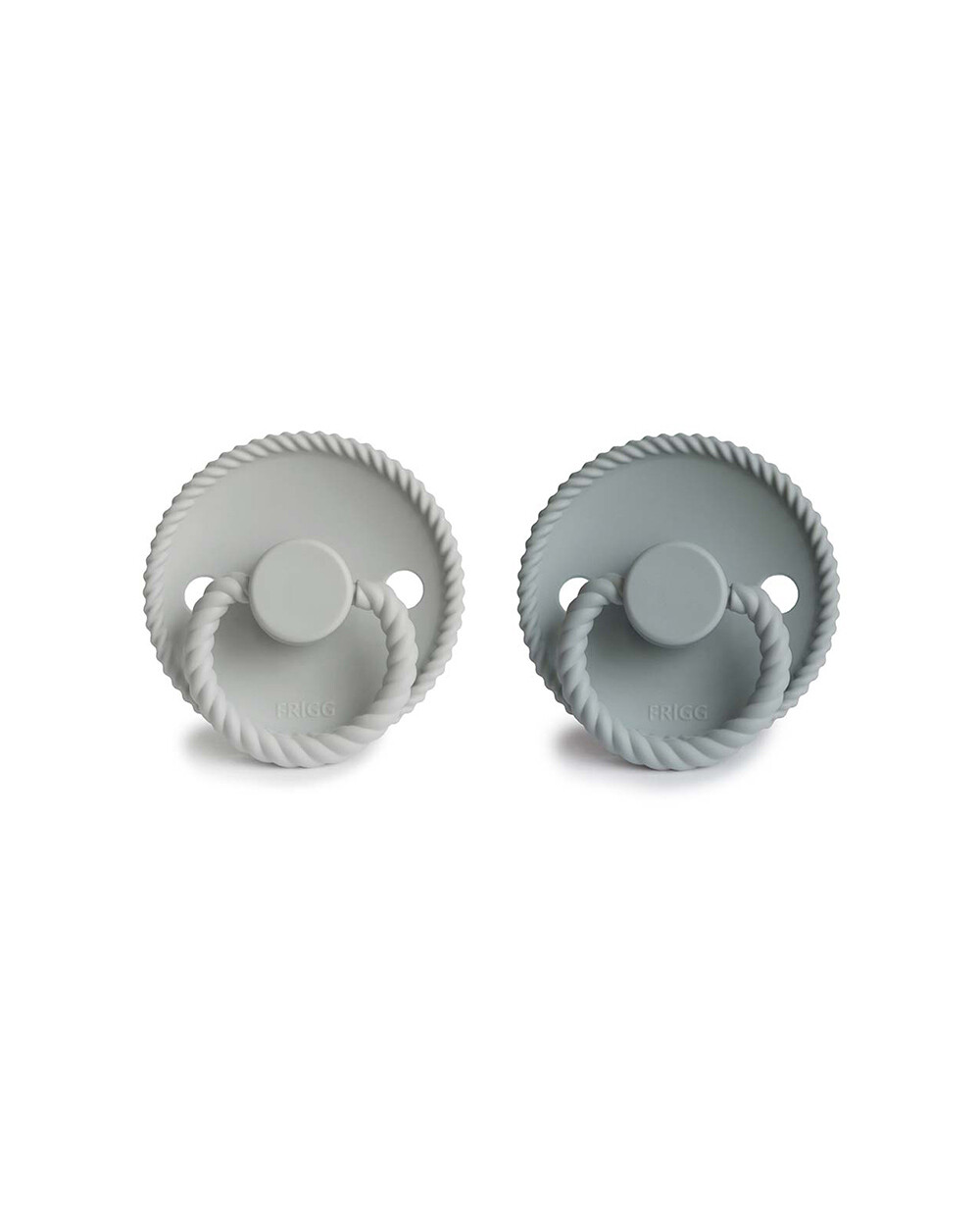 Lot de 2 sucettes Rope silicone Coloris french gray/silver gray  Frigg