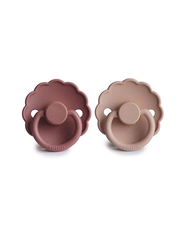 Lot de 2 sucettes Daisy latex Coloris blush/woodchuck Frigg