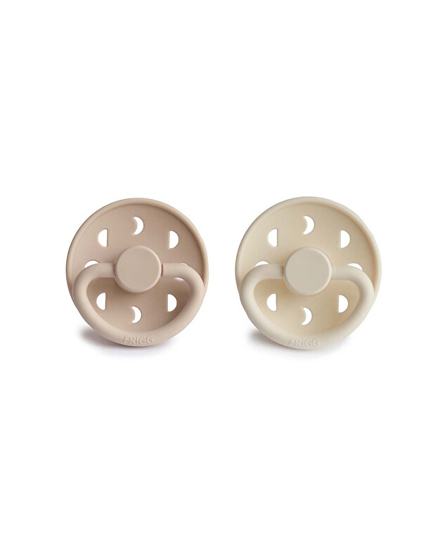 Lot de 2 sucettes Moon silicone Coloris cream/croissant Frigg