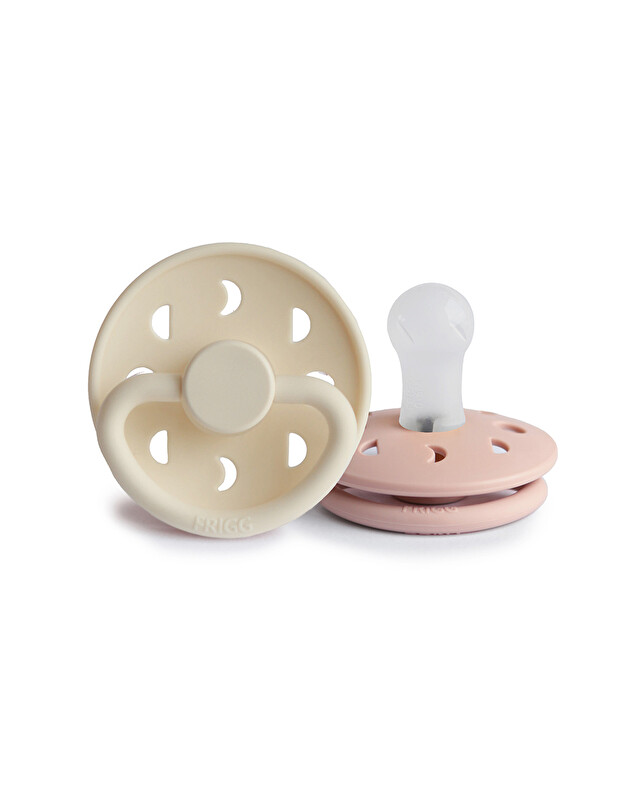 Lot de 2 sucettes Moon silicone Coloris blush/cream Frigg