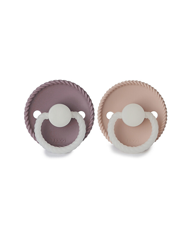 Lot de 2 sucettes Rope night silicone Coloris twilight mauve/blush Frigg