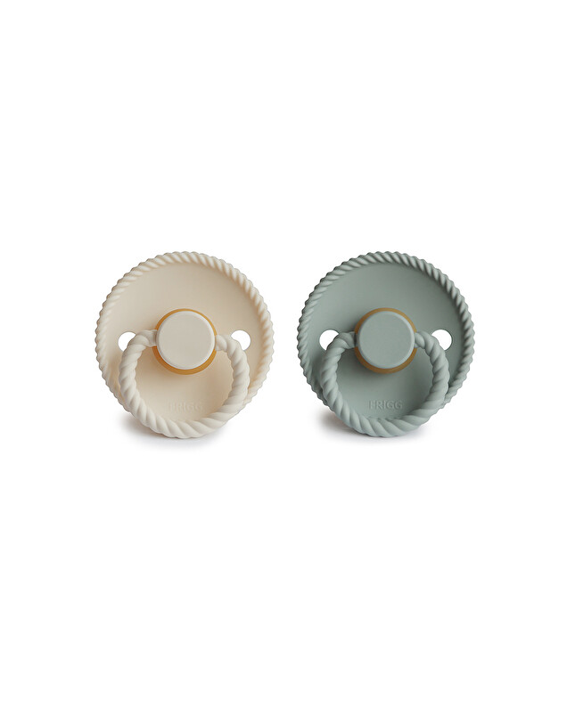 Lot de 2 sucettes Rope latex Coloris cream/sage Frigg