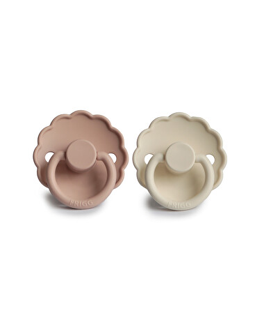 Lot de 2 sucettes Daisy silicone Coloris blush/cream  Frigg