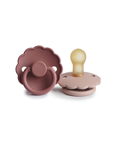 Lot de 2 sucettes Daisy latex Coloris blush/woodchuck  Frigg