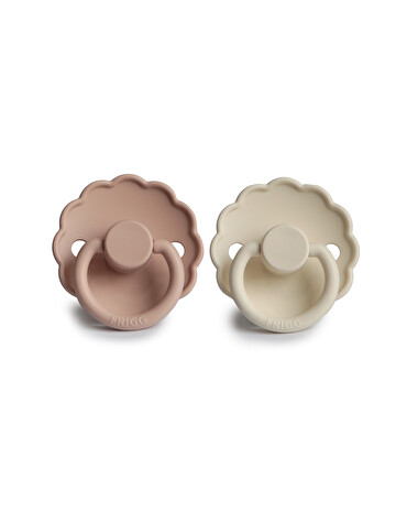 Lot de 2 sucettes Daisy silicone Coloris blush/cream  Frigg
