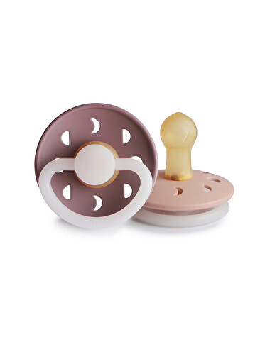 Lot de 2 sucettes Moon night latex Coloris mauve/blush  Frigg