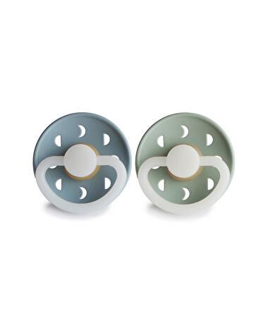 Lot de 2 sucettes Moon night latex Coloris stone blue/sage  Frigg