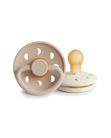 Lot de 2 sucettes Moon latex Coloris cream/croissant  Frigg