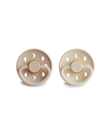 Lot de 2 sucettes Moon latex Coloris cream/croissant  Frigg