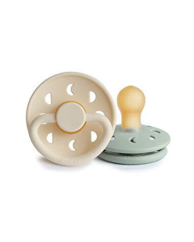 Lot de 2 sucettes Moon latex Coloris cream/sage  Frigg