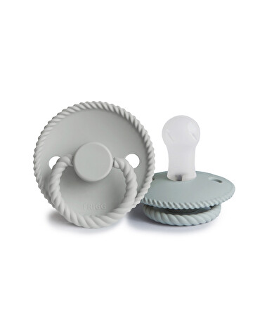 Lot de 2 sucettes Rope silicone Coloris french gray/silver gray  Frigg