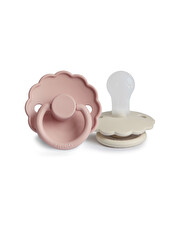 Lot de 2 sucettes Daisy silicone Coloris blush/cream  Frigg