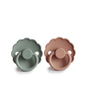 Lot de 2 sucettes Daisy silicone Coloris lilypad/rose gold Frigg
