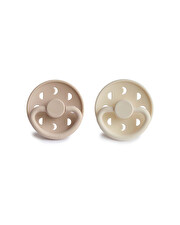 Lot de 2 sucettes Moon silicone Coloris cream/croissant  Frigg