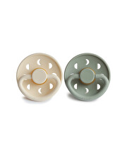 Lot de 2 sucettes Moon latex Coloris cream/sage  Frigg
