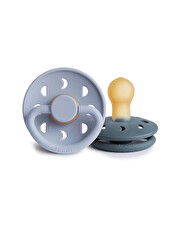 Lot de 2 sucettes Moon latex Coloris powder blue/slate  Frigg